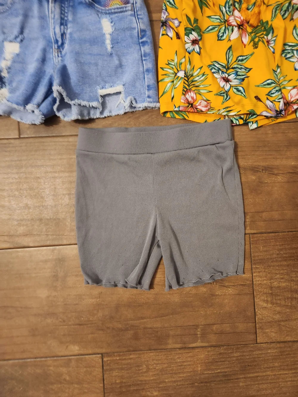 Girl's Mixed Pajama and Tee Set  shorts Yellow Blue Gray Beige Turquoise m 8 10